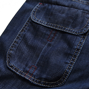 Shorts cargo pour hommes de haute qualité avec poches, fermeture éclair et bouton, lavage contrastant, service OEM, design personnalisé - Product Image 4