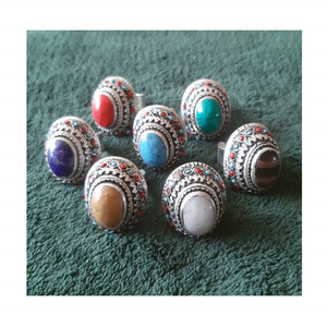 Vintage Afghanistan Bộ Lạc Kuchi Boho Điều Chỉnh Nhẫn Trong Giá Rẻ - Product Image 5