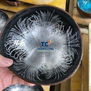 Tazón de Coco Lacado de Alta Calidad, Bioluminiscente, con Tema Marino, Ecológico, para Servir Ensaladas de Frutas, al Mejor Precio - Product Image 1