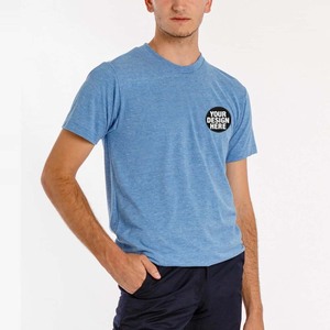 T-shirts en jersey fin légers, coupe classique, personnalisables avec logo, doux, col rond, vente en gros - Product Image 4