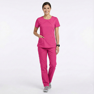 Premium Quality Women Medical <b>Scrub</b> <b>Set</b> Nursing Uniforms Hospital Doctor Suits Elastic Waist Pants Breathable Soft <b>Scrub</b> <b>Sets</b> - Product Image 1