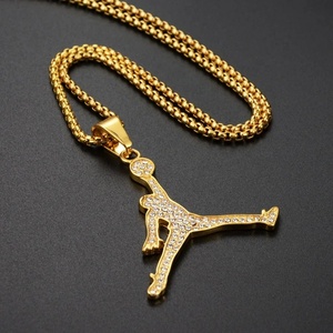 RB Gems Rhodium Plated Moissanite 925 Silver <b>Basketball</b> Player Dunk Pendant Necklace Iced Hip Hop Charm EGL Certified for Men - Product Image 5