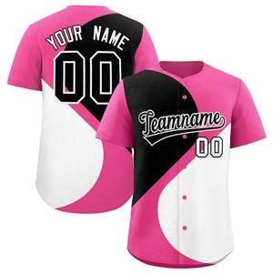 Último Modelo de Camiseta de Béisbol Personalizada de Alta Calidad y Transpirable para Hombre Adulto, MOQ Bajo, Nuevo Diseño con Impresión por Transferencia de Calor, Ropa de Softbol de Verano - Product Image 3
