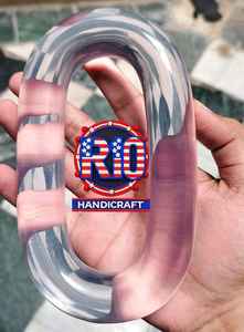 Pièces de chaîne ouvertes en acrylique colorées à bas prix pour la décoration intérieure DIY, composants en résine en forme de C, accessoires pour sculptures murales - Product Image 6