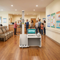 Huasheng Medical Echtzeit-Digitale Gesundheitslösung Telekonsultations-Gesundheitskiosk Touchscreen Titan ABS OEM-Option HS-J02