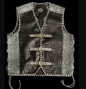 Gilet de motard respirant en polyester/coton brodé, finition vintage, design vieilli, personnalisable, idéal pour l'été - Product Image 5