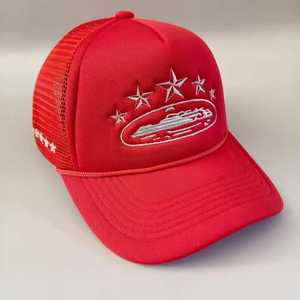 Gorra Trucker Rosa de Malla con Bordado de Estrellas, Casual, Ajustable, Unisex, para Viajes al Aire Libre, 100% Algodón Transpirable, para Todas las Estaciones, para Adultos - Product Image 5