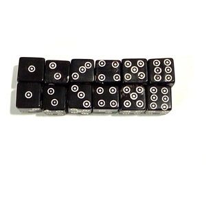 Dados de Seis Caras de Hueso de Cuerno de Búfalo, Pulidos en Blanco y Negro, Cubos de Juego Naturales para Juegos de Mesa y Decoración del Hogar - Product Image 2