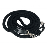 Rênes de cheval en nylon de qualité supérieure, rênes tressées et rembourrées en nylon d'équitation, rênes d'équitation latérales fendues