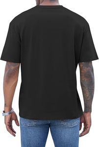 เสื้อยืดโอเวอร์ไซส์ผ้าฝ้ายแท้ 100% น้ำหนัก 220 กรัม พิมพ์ลายตามสั่งที่ไหล่ สไตล์ฮิปฮอป ไซส์พลัส ผ้าฝ้ายแท้ 100% ทรงบ็อกซี่ สำหรับผู้ชาย - Product Image 4