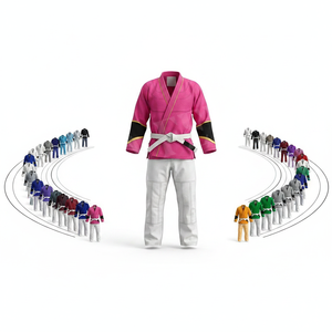 Fighter Gear Professional Brazilian Jiu Jitsu Gi Uniform Lightweight Martial Arts Kimono BJJ Solid Plain Color Custom Uniform - Product Image 1