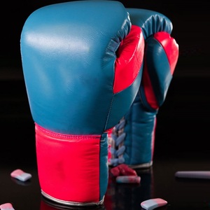 Guantes de Boxeo de Cuero con Estampado Multicolor, Ligeros, Impermeables, con Correa de Muñeca Ajustable, Personalizados OEM - Product Image 1