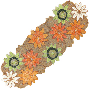 Needlework Embroidery Beaded Table Runner for Tabletop and Kitchen Home Decor Mat Top Quality Product at Very Low Price - Product Image 1