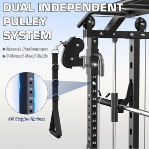 Máquina con pilas de pesas de 220 libras, sistema de gimnasio multifunción para el hogar, rack de potencia, sistema de cable cruzado, entrenamiento de dominadas. - Product Image 3