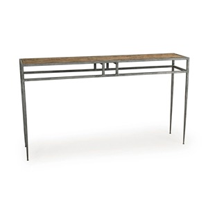 Mesa de Sofá Moderna Minimalista con Acabado Plateado Antiguo y Patas Cónicas, Mueble para Sala de Estar, Escritorio para Pasillo - Product Image 3