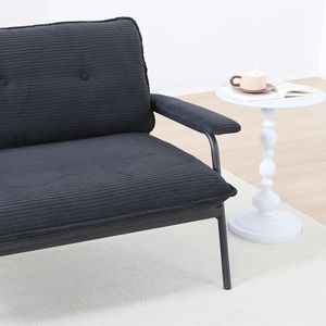Canapé de salon noir de 53 pouces, aménagement spacieux pour les petits appartements, facile à manipuler, adapté à divers scénarios pour les soirées cinéma - Product Image 4