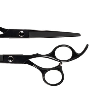 กรรไกรตัดผมสีดำแบบมืออาชีพทำจากสแตนเลสใช้ในร้านตัดผม - Product Image 3