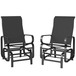 Juego de 2 Sillones Deslizantes para Patio, Cómodas Sillas de Exterior - Product Image 1