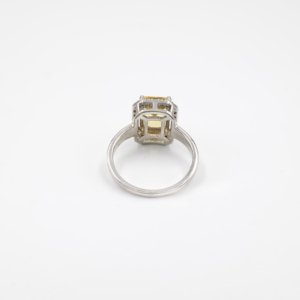 925 Sterling Silver Natural <b>Citrine</b> <b>Ring</b> Rhodium Plated OEM ODM Fine Jewelry - Product Image 5