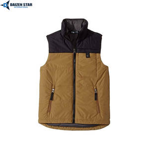 Gilet matelassé court en laine pour l'hiver, style streetwear, col montant, fermeture éclair, motif uni, service OEM - Product Image 3