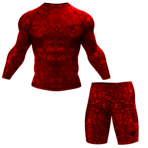Conjunto Deportivo de 2 Piezas con Estampado Geométrico Personalizado, Compresión, Secado Rápido, Cuello Redondo, Manga Tres Cuartos, para Gimnasio, con Estampado Animal - Product Image 4