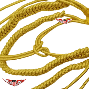 Aiguillette Dorada Alemana, Cordón de Hombro con Hilo Metálico Trenzado y Punta Dorada - Product Image 4