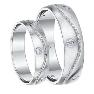 Bague de fiançailles élégante en or blanc plaqué, sertie d'un halo de diamants de laboratoire, taille ronde, certifiée DEF VVS, approuvée IGI, luxe, pour mariée - Product Image 3