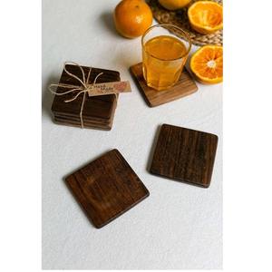 Lot de sous-verres en bois de luxe, modernes, écologiques, réutilisables et durables, pour cuisine, table à manger et bureau – Approvisionnement direct usine - Product Image 1