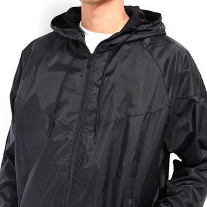 Veste coupe-vent à capuche pour homme, tissu léger et durable, écologique, respirant, logo sur le devant, décontractée, pour les aventures en plein air en hiver - Product Image 3