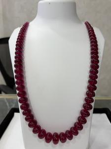 ลูกปัดรูบิลไลต์ทรงรอนเดลล์ พลอยสังเคราะห์สำหรับทำเครื่องประดับ - Product Image 3