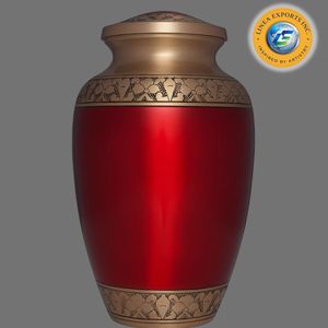 Elegant White & Silver Metal Cremation Urn Decorative <b>Keepsake</b> <b>Memorial</b> for Home or Burial - Product Image 2