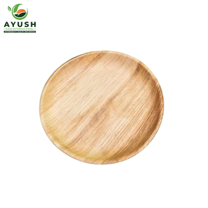 9-12 Inch Round Areca Leaf Lunch <b>Plates</b> Biodegradable for <b>Large</b> Volume Buffet Parties - Product Image 6
