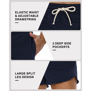 Solid Color Custom <b>Men's</b> Fitness Embossed Joggers Shorts Blank Cotton Running Exercise Drawstring <b>Silk</b> Print Shorts For <b>Men</b> - Product Image 5