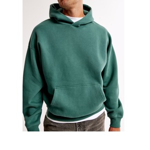 Sweat à capuche personnalisé en coton 100% épais, effet vieilli, avec poche, délavage acide, style vintage, 500 g/m², tricot uni, prix de gros - Product Image 3
