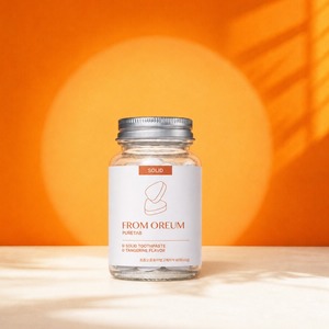 [FROM OREUM] Comprimés de dentifrice solides saveur mandarine, 60 comprimés, pour usage quotidien - Product Image 2