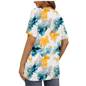 Nouveauté – Collection de t-shirts imprimés à col en V pour femmes – Le confort quotidien rencontre la mode – Exportation du Bangladesh - Product Image 2