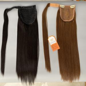 Extensions de cheveux queue de cheval 100% vietnamiennes, pleines, épaisses, non traitées, cuticules alignées, qualité supérieure, cheveux Remy - Product Image 2