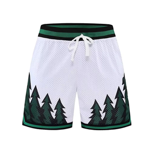 Pantalones Cortos Deportivos de Malla para Hombre, Nuevo Diseño, Impresión por Sublimación, Tejido de Malla Transpirable con Cintura Elástica y Cordón Ajustable - Product Image 1
