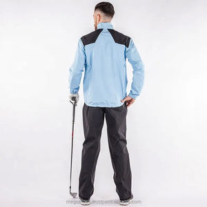 Vente en gros design personnalisé OEM vestes de golf d'extérieur pour hommes col haut zippé colour block imperméable veste softshell pour hommes - Product Image 4