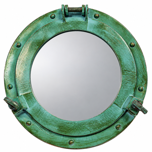 Nautical 10 Inch round Porthole <b>Window</b> Glass <b>Mirror</b> Designer Aluminum Home Decor for Boat Ship Makeup <b>Mirrors</b> - Product Image 1