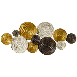 งานศิลปะตกแต่งผนังโลหะรูปทรงเรขาคณิตสไตล์ร่วมสมัยสำหรับตกแต่งผนังอพาร์ทเมนต์ ล็อบบี้ ทางเดิน สำนักงาน ขายส่ง - Product Image 1