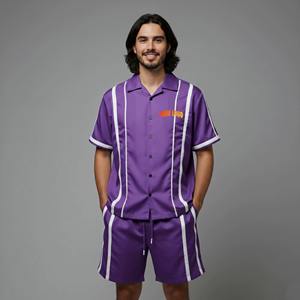 Nuevo Conjunto Deportivo Personalizado de Gran Tamaño, Estilo Urbano, Lavado Ácido, Chaqueta Ligera Reflectante 3M, Pantalones Deportivos, Cortavientos de Nailon para Hombre - Product Image 1
