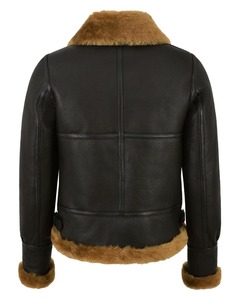 Chaqueta Bomber de Cuero Genuino Curtido para Hombre Trex Exports, Cuello Alto, Puños con Cierre de un Solo Botón, Relleno de Algodón, Resistente al Viento para Invierno - Product Image 2