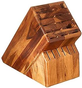 Support de rangement compact en bois pour couteaux avec plusieurs compartiments pour comptoir de cuisine et espace repas - Product Image 4