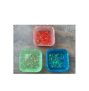 โต๊ะอาหารทรงสี่เหลี่ยมทำจากเรซิ่นอีพ็อกซี่สีฟ้า  ราคาสุดคุ้ม - Product Image 2