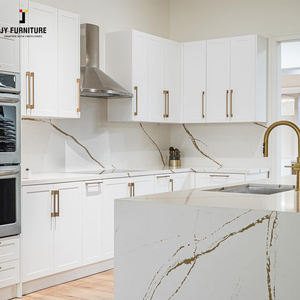 JY Vietnam Haute Qualité Moderne Conception Standard Européenne Modulaire Base RTA Armoires de Cuisine Shaker Charnière en Bois Massif MDF Dosseret - Product Image 5