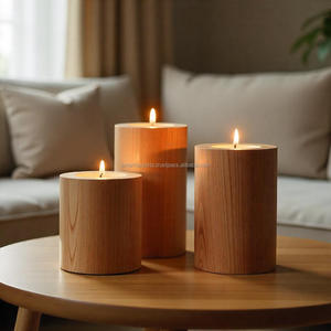 Portavelas de Madera de Acacia Hecho a Mano |   Diseño Moderno y Minimalista |   Decoración del Hogar y Regalos Premium para Bodas - Product Image 5