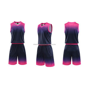 Ensemble de maillots de basket-ball personnalisés pour hommes, impression personnalisée, 100% Polyester, Kit de vêtements de sport respirant et absorbant l'humidité - Product Image 4