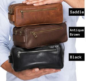 Sac unisexe personnalisé à double compartiment, trousse de toilette en cuir personnalisée, motif bonbon, grande fermeture éclair tendance, usage quotidien - Product Image 4