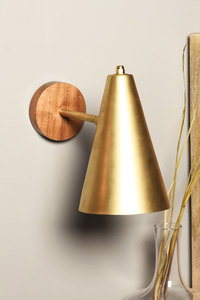Lampe murale demi-dôme en laiton antique METAL WAVE, style contemporain, éclairage LED moderne durable, installation facile, décoration intérieure, salon - Product Image 6